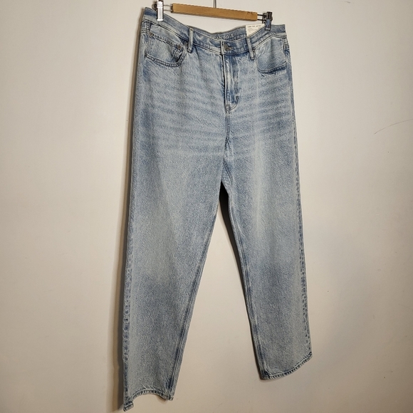 American Eagle 90s Straight  Comfort Stretch Waistband Blue Jeans Size 16/33W - Picture 15 of 15